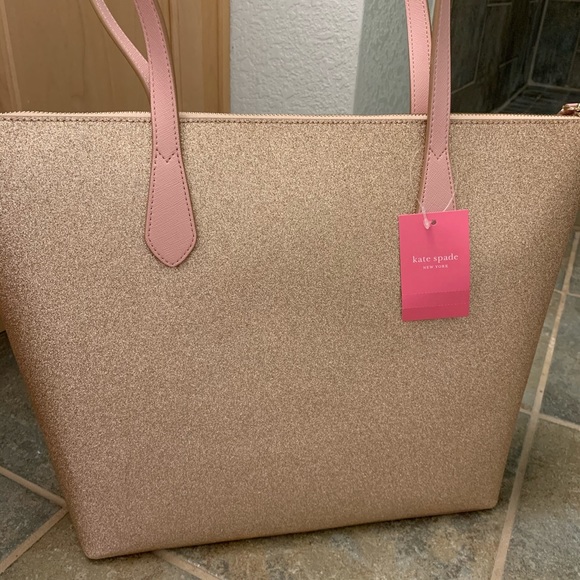 KATE SPADE LARGE JOELEY SHOULDER TOTE ROSE GOLD - Picture 4 of 8